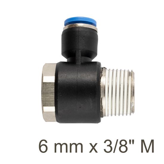AIRCRAFT Swivel Elbow Pu 6mm X 3/8' M